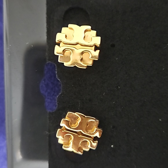 Tory Burch Jewelry - Tory Burch Small Gold Logo Stud Earrings